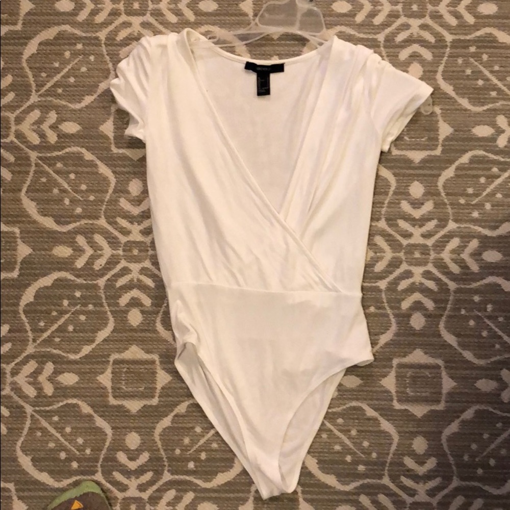 Plain white bodysuit